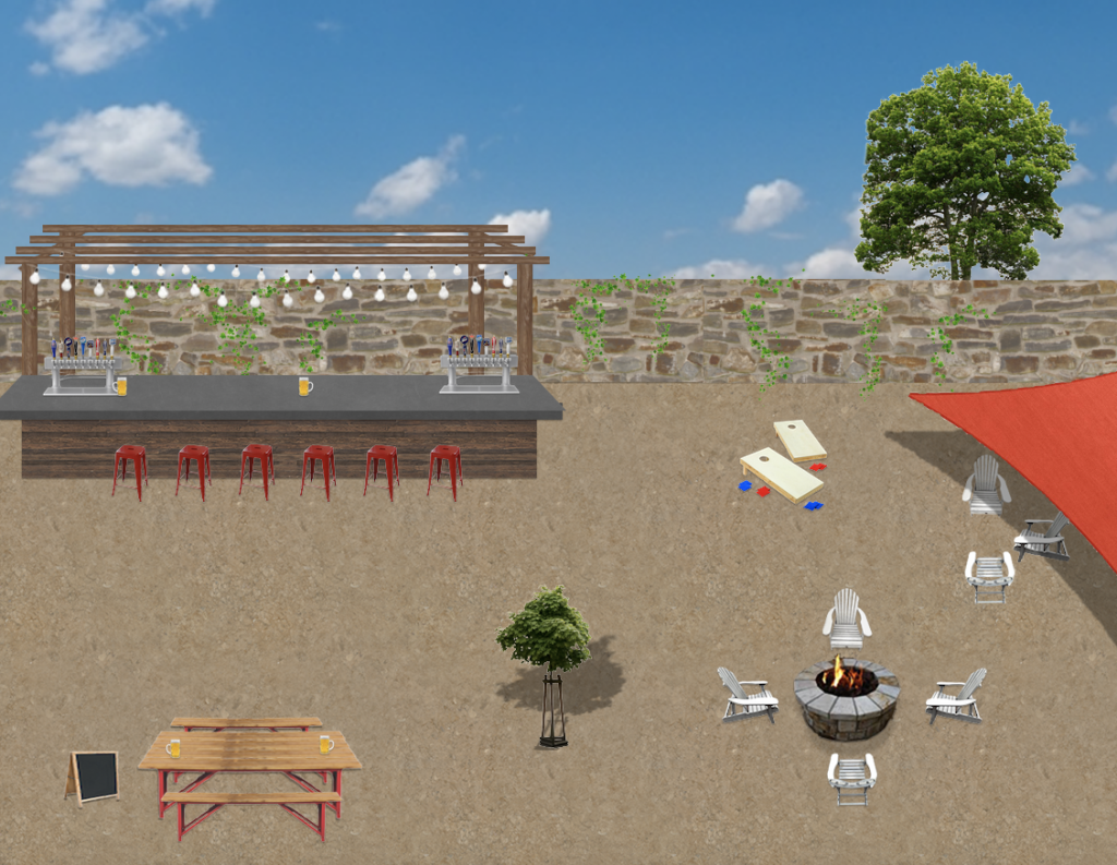 Biergarten Rendering